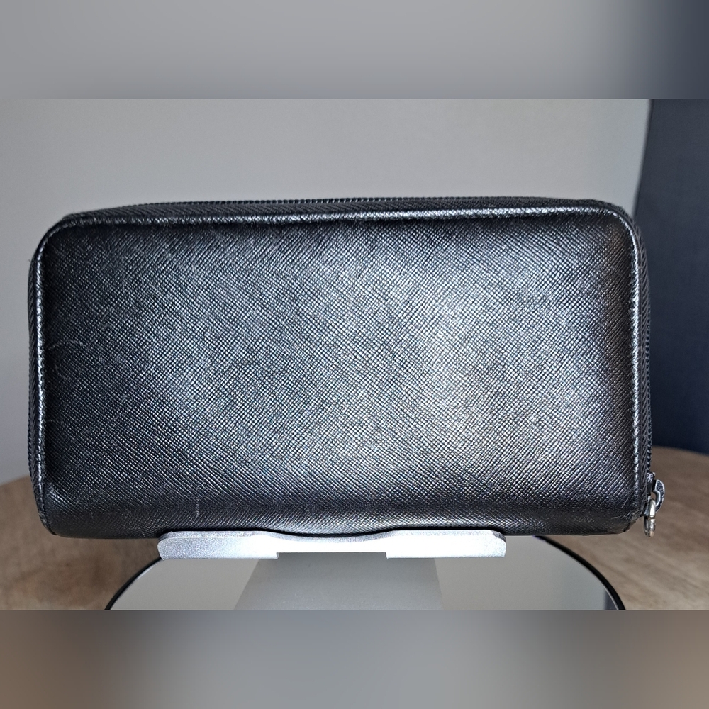 Prada Black Saffiano Leather Zip-Around Wallet - Picture 7 of 16